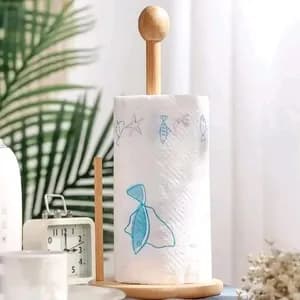 BAMBOO PAPER TOWEL AND TISSUE STAND