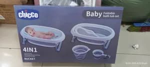 CHICCO 4-in-1 Foldable Baby Bath Tub Set