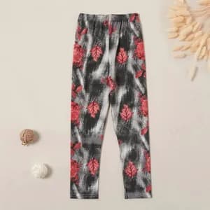 Kid Girl Casual Flower Allover Leggings
