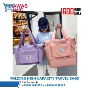 Folding high capacity travel bags