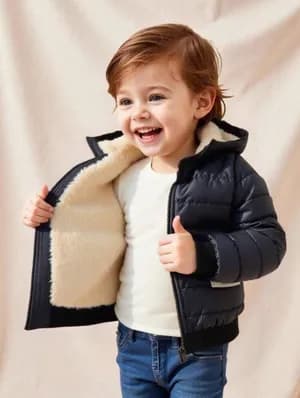 Unisex furry inside winter jacket