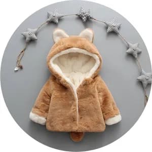 Unisex Panda Ear Puffer Jacket