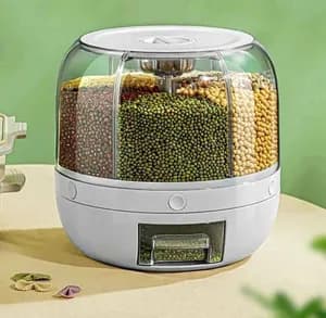 360° Rotating Rice Barrel