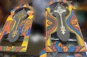 Hand made Axum frame (with copper cross)