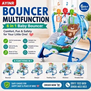 AYINR 6-IN-1 MULTIFUNCTION BABY BOUNCER