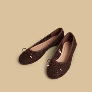 MAX Bow Accent Slip-On Ballerina Shoes